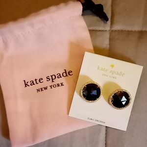Kate Spade Prussian Blue Faceted earrings